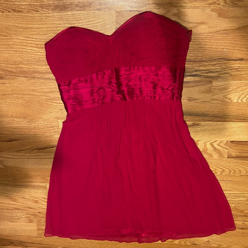 Laundry Strapless Silk Dress
